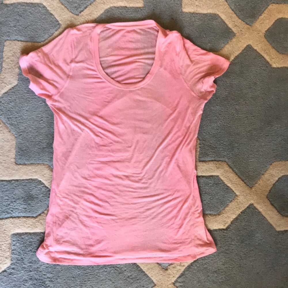 Lululemon sheer pink scoop neck tee
